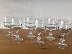 6 vintage Irish Coffee glazen met groen klaverblad, Antiek en Kunst, Antiek | Glas en Kristal, Ophalen of Verzenden