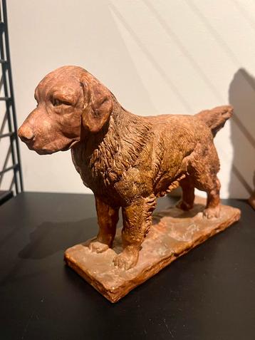 Antiek beeldje Golden Retriever beschikbaar voor biedingen