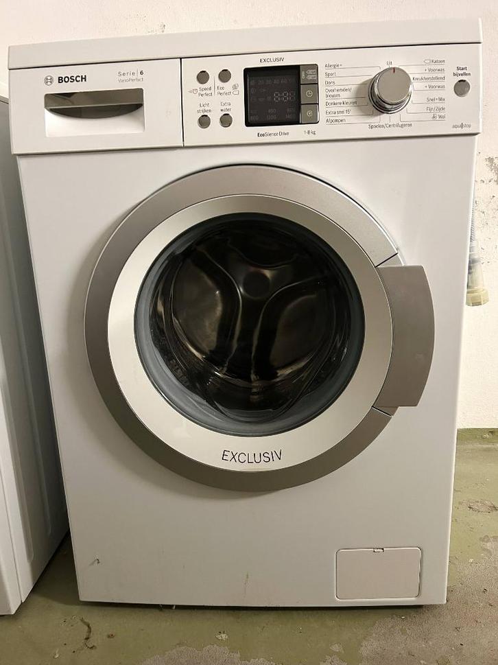 BOSCH Serie6 VarioPerfect, Witgoed en Apparatuur, Wasmachines, Gebruikt, Voorlader, 6 tot 8 kg, 85 tot 90 cm, 1200 tot 1600 toeren