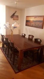 Prachtige grote massieve eettafel, Huis en Inrichting, Tafels | Eettafels, Ophalen, 100 tot 150 cm, 200 cm of meer, Vijf personen of meer