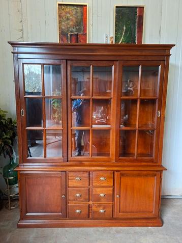 Klassieke Engelse vitrinekast, servieskast, boekenkast  beschikbaar voor biedingen