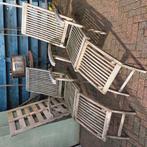 2houten ligstoelen, Ophalen of Verzenden, Gebruikt, Hout