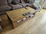 Set salontafel + tv-meubel in massieve houtlook, Ophalen, Gebruikt, 50 tot 100 cm, 100 tot 150 cm