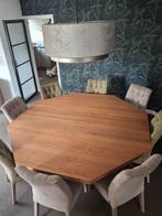 Eikenhouten eettafel, Ophalen, 150 tot 200 cm, Zo goed als nieuw, Vijf personen of meer