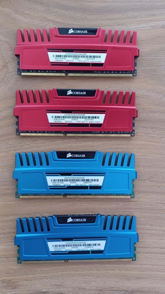 Corsair Vengeance DDR3 RAM geheugen, Computers en Software, RAM geheugen, Gebruikt, Desktop, 8 GB, DDR3, Ophalen