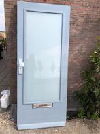 |hardhouten voordeur| buiten deur| dubbelglas|209X87|, Doe-het-zelf en Verbouw, Deuren en Horren, Ophalen, Gebruikt, 80 tot 100 cm