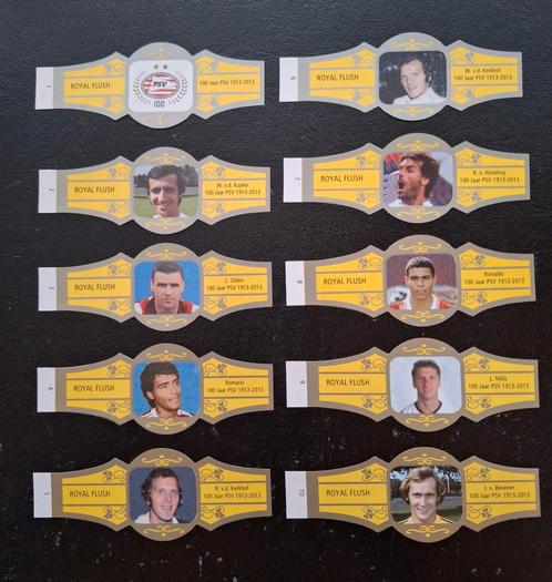 Complete set sigarenbandjes 100-jarig jubileum PSV, Verzamelen, Sportartikelen en Voetbal, Nieuw, Poster, Plaatje of Sticker, PSV