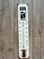 Emaille RVS thermometer  bord - Langcat bord RVS, Ophalen of Verzenden, Gebruikt, Reclamebord