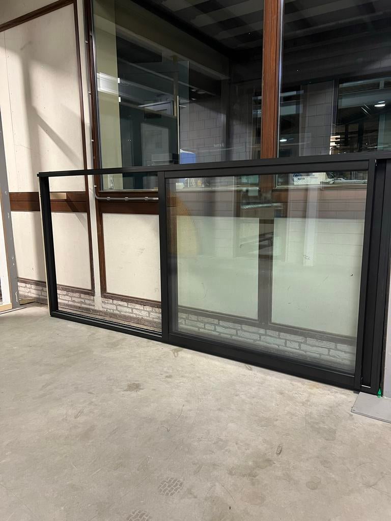 Aluminium Schuifpui, Ophalen, 225 cm of meer, 150 tot 225 cm, Inclusief glas
