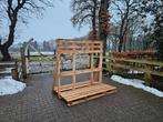Glasbok bok stelling rek stellingrek pallet pallets hout, Ophalen