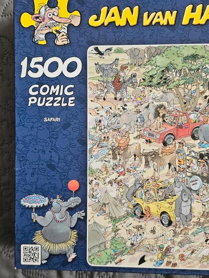 Jan van Haasteren Safari Puzzel - 1500 stukjes, Hobby en Vrije tijd, Denksport en Puzzels, Gebruikt, Legpuzzel, 500 t/m 1500 stukjes