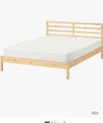 Ikea houten tarva bed 140x200, Ophalen, Bruin, Tweepersoons, 140 cm