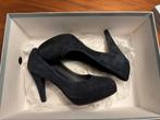 Donkerblauwe plateau pumps 36 zgan, Pumps, Blauw, Ophalen of Verzenden, Zo goed als nieuw