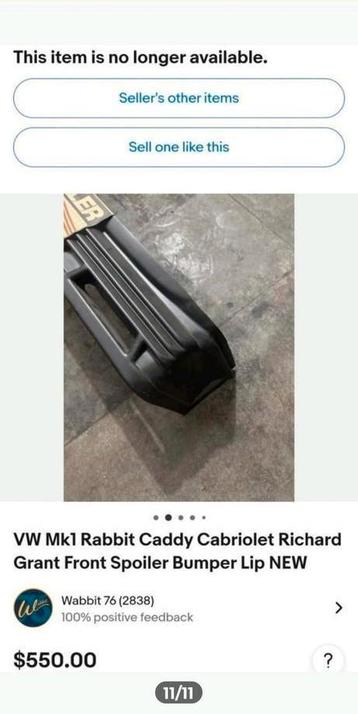 Frontlip Front spoiler Richard Grant BBS-style Golf MK1 beschikbaar voor biedingen