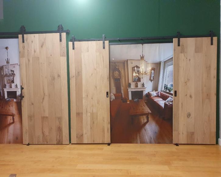 Eiken schuifdeur van topkwaliteit, Doe-het-zelf en Verbouw, Deuren en Horren, Nieuw, Binnendeur, Hout, Schuifdeur, Ophalen of Verzenden