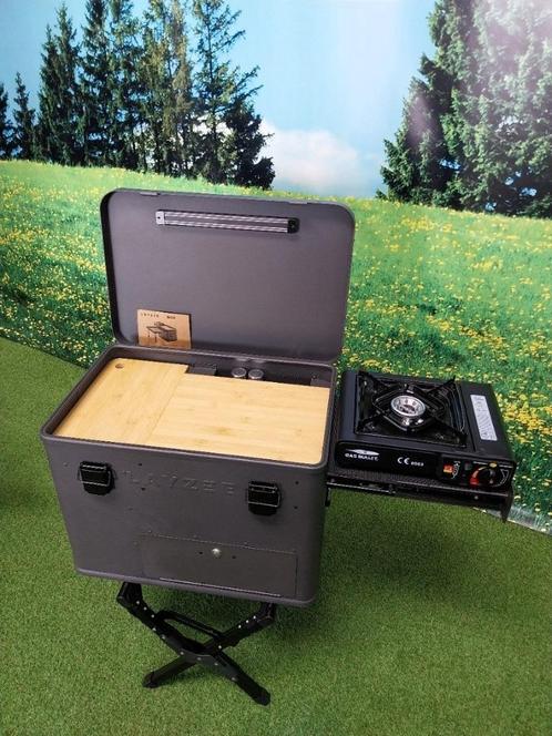 Layzee Keukenbox kampeerkeuken kooktafel, Caravans en Kamperen, Kampeeraccessoires, Nieuw, Ophalen