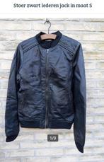 Zwart echt lederen dames jack, Zwart, Nieuw, Ophalen of Verzenden, Maat 36 (S)