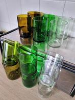 drinkglazen, gemaakt van oude flessenbodems (mix), Glas of Glazen, Nieuw, Ophalen of Verzenden, Glas