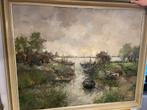 Theodorus van Oorschot - Riviergezicht met boot, Ophalen