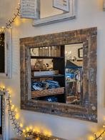 Houten Spiegel - 70x70 cm, Vierkant, Nieuw, Ophalen of Verzenden, Minder dan 100 cm