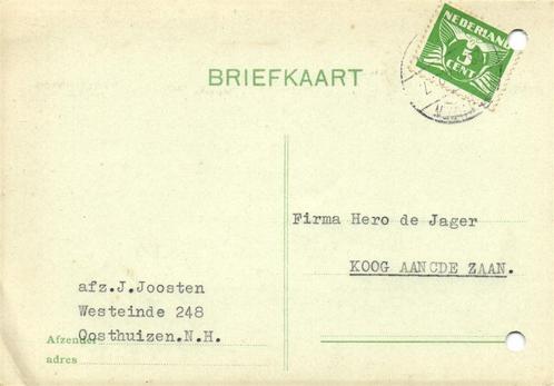 J. Joosten, Oosthuizen N.H. - 12.1942 - briefkaart, Postzegels en Munten, Brieven en Enveloppen | Nederland, Briefkaart, Ophalen of Verzenden