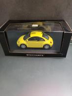 MiniChamps VW New Beetle 1998 - Geel - Nieuwstaat, Ophalen of Verzenden, Zo goed als nieuw, Auto, MiniChamps