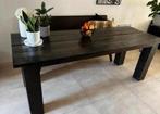 Eiken Eettafel met Bank - Industrieel Design, Huis en Inrichting, Tafels | Eettafels, Gebruikt, 100 tot 150 cm, Eikenhout, Ophalen of Verzenden