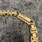 14k gouden armband plat koningsschakel nieuw, Sieraden, Tassen en Uiterlijk, Armbanden, Ophalen of Verzenden, Zo goed als nieuw