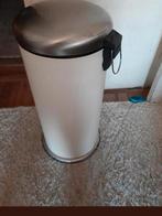 Te koop, Ikea metaal glans cream kleur prullenbak met pedaal, Ophalen, Metaal, Met pedaal