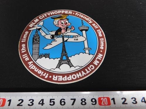 sticker NLM Cityhopper Friendly all the time  Fokker F28, Verzamelen, Stickers, Zo goed als nieuw, Bedrijf of Vereniging, Ophalen