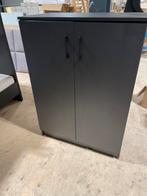 Zwart Houten Kastje - 90x125x50 cm, Gebruikt, 100 tot 150 cm, Overige houtsoorten, 50 tot 100 cm