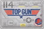 Top Gun Aircraft Metal..  Metalen wandbord in reliëf, Ophalen of Verzenden, Nieuw, Reclamebord