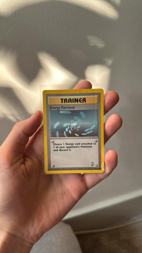 1995 base set 2 Energy Removal, Hobby en Vrije tijd, Verzamelkaartspellen | Pokémon, Zo goed als nieuw, Meerdere kaarten, Ophalen of Verzenden