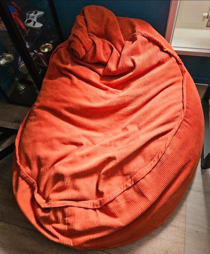 XXL Zitzak - Oranje - Perfecte chillplek!, Huis en Inrichting, Zitzakken, Zo goed als nieuw, Zitzak, Oranje, Ophalen
