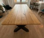 Eikenhouten eettafel industrieel, Huis en Inrichting, Tafels | Eettafels, Ophalen, Eikenhout, 200 cm of meer, 50 tot 100 cm