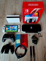 Als Nieuw! Complete Nintendo Switch OLED + Mario Bros Deluxe, Ophalen of Verzenden, Zo goed als nieuw, Met 2 controllers, Switch OLED