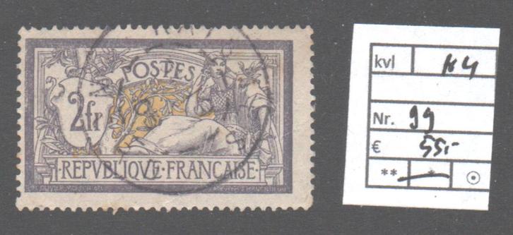 H4) Frankrijk nr 99 gebruikt, Postzegels en Munten, Postzegels | Europa | Frankrijk, Gestempeld, Ophalen of Verzenden