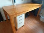 Eetkamertafel massief eiken, Ophalen, Strak, Gebruikt, Eikenhout