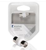 Coax-Adapter Coax Male (IEC) - Coax Male (IEC) Wit, Ophalen of Verzenden, Nieuw, Minder dan 2 meter, Coaxiale kabel