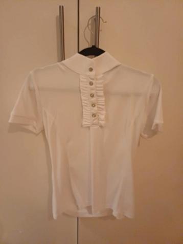 Wit dressuur shirt met strass - Epplejeck beschikbaar voor biedingen