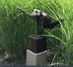 Bronzenbeeld jumping frog bronzenbeelden-winkel, Tuin en Terras, Nieuw, Ophalen, Dierenbeeld