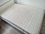 Ikea ASKVOLL bed 140x200, 2x LONSET lattenbodem en matras, Ophalen, Wit, Tweepersoons, 140 cm