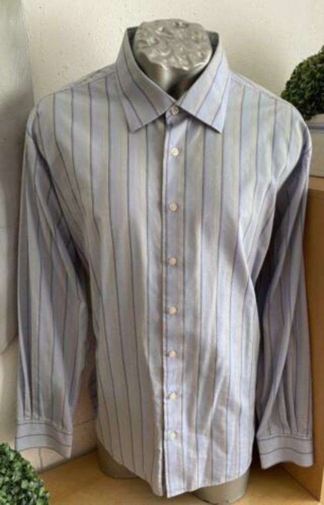 Angelo Litrico overhemd maat XL/XXL [vm], Kleding | Heren, Overhemden, Zo goed als nieuw, Overige halswijdtes, Blauw, Ophalen of Verzenden