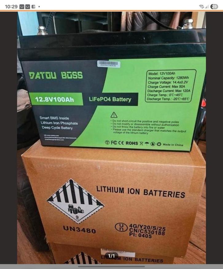Zgan DATOU BOSS 12.8V 100Ah LiFePO4 Accu, Auto-onderdelen, Accu's en Toebehoren, Smart, Nieuw, Ophalen
