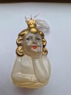 Vintage glazen kerstbal engel engeltje retro oud glas, Diversen, Kerst, Ophalen of Verzenden, Zo goed als nieuw