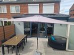Parasol 3m x 3m inclusief parasolvoet op wielen, Tuin en Terras, Ophalen, Gebruikt, Minder dan 1 meter, Parasolvoet