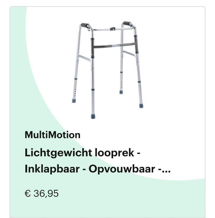 Inklapbare looprek, Diversen, Looprekken, Nieuw, In hoogte verstelbaar, Lichtgewicht, Ophalen