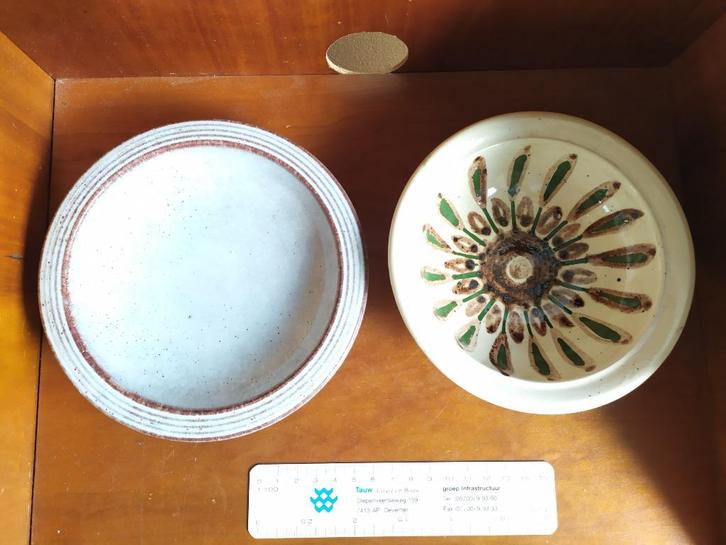 Aardewerk, plateel kom Westraven, Driehoek Huizen vintage, Antiek en Kunst, Antiek | Keramiek en Aardewerk, Ophalen of Verzenden