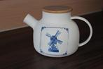 Delfts blauwe theepot met houten deksel – decoratief, Verzenden, Overige typen, Nieuw, Glas