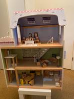 Leuk houten poppenhuis met meubels, Ophalen of Verzenden, Poppenhuis